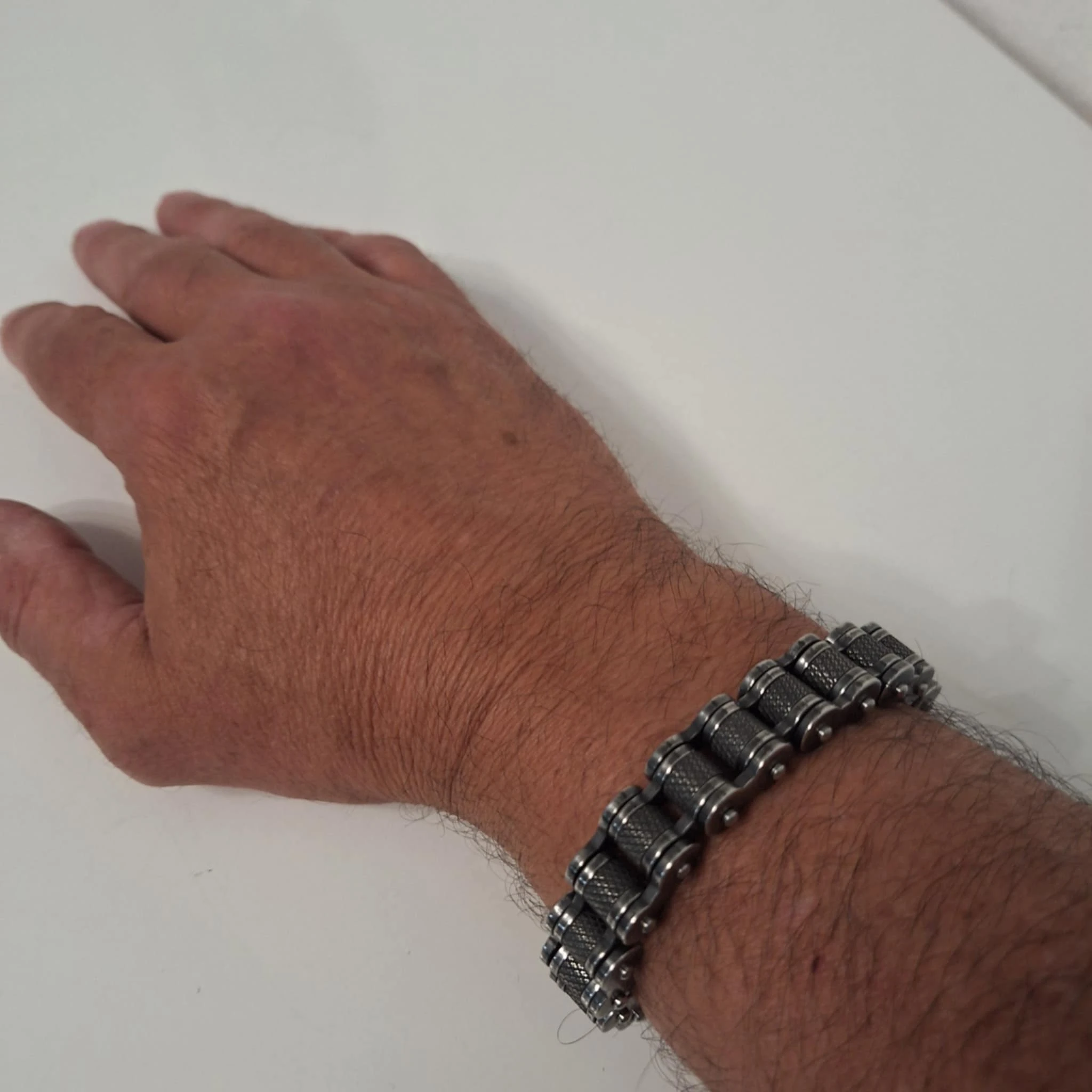 Herenarmband van hoogwaardig roestvrij staal - Premium kwaliteit - Motorkettingstijl, Biker-look, Urban – photo 13